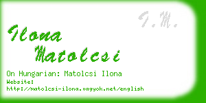 ilona matolcsi business card